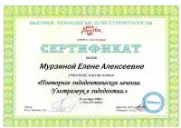 Сертификат сотрудника Мурзина Е.А.
