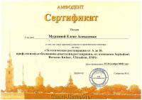 Сертификат сотрудника Мурзина Е.А.