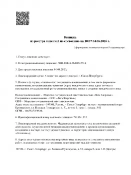 Лицензия (1 стр)